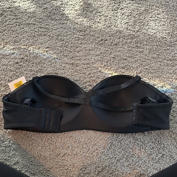 NWT Wacoal Black 34D Strapless Bra Wire Free Adjustable Straps Halter Regular - Picture 5 of 10